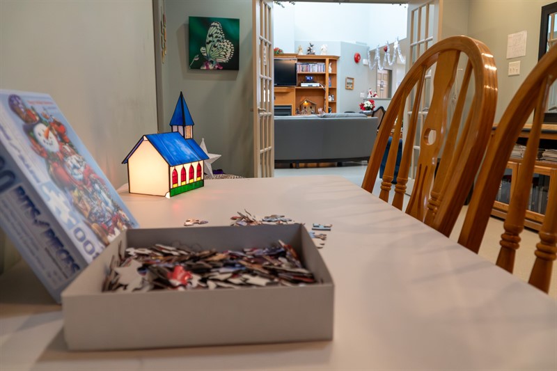Puzzle Table in Activity Room of Borden Care Home